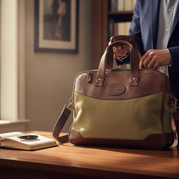 Bob Timberlake Other - Bob Timberlake Leather Canvas Men's Messenger Bag